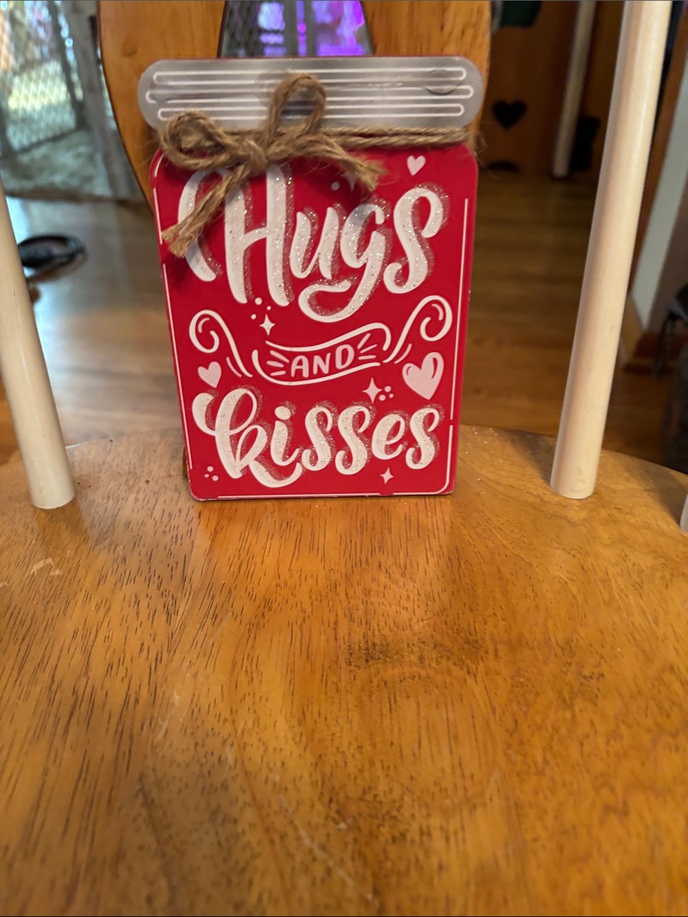 Red Hugs and Kisses Decorative Sign